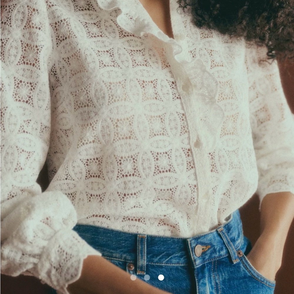 Sezane chlo - ecru xxs